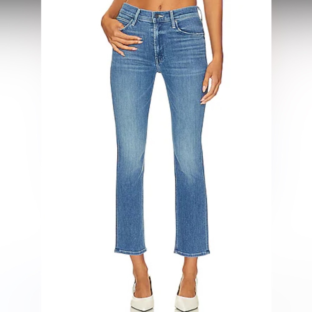 MOTHER The Mid Rise Dazzler Ankle Jeans in Wish on a Star Size 25